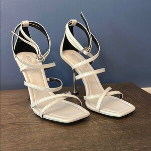 Michael Kors White Strappy Heels